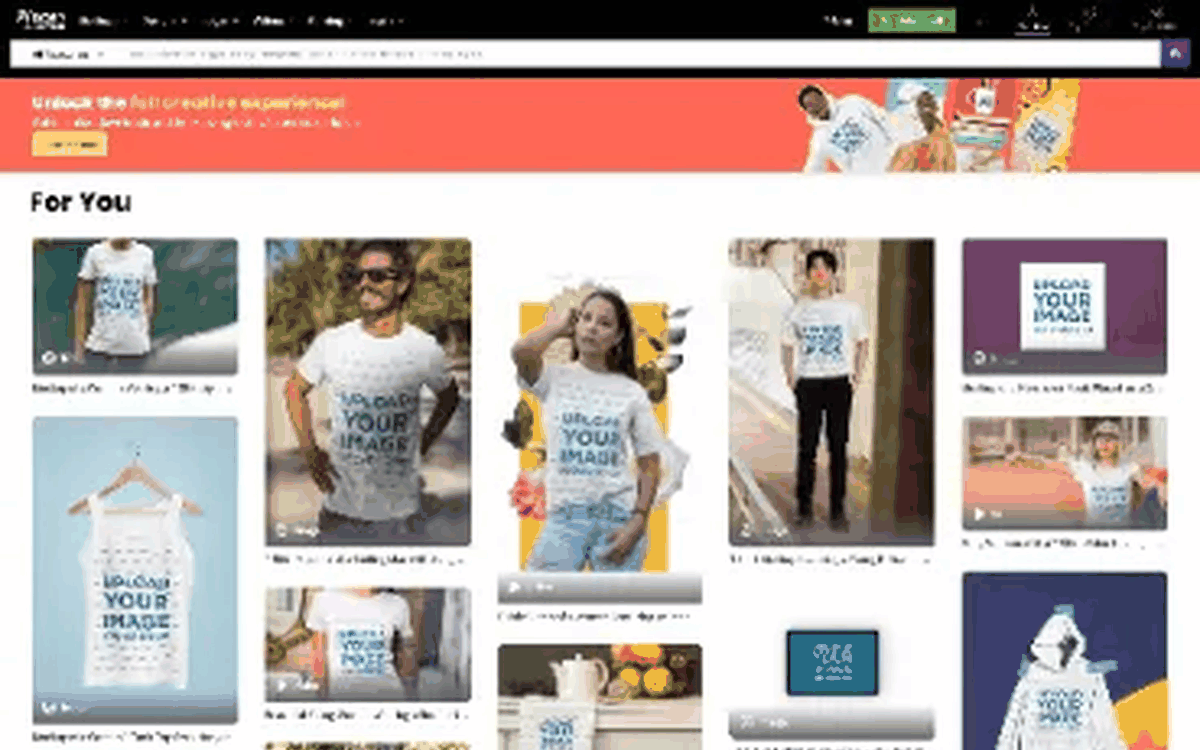 Placeit For You feed changing its personalized mockup recommendations after each refresh